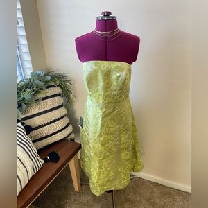 NWT Vintage ANN TAYLOR GORGEOUS GREEN STRAPLESS DRESS Size 4